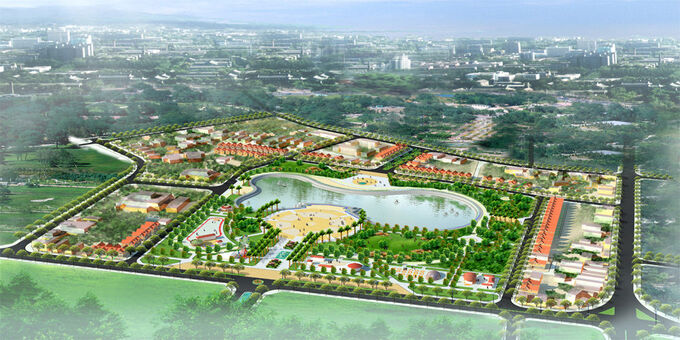Phối cảnh Dự án Khu đô thị sinh thái Nam Đông Hà. Ảnh: Trung tâm Phát triển quỹ đất tỉnh Quảng Trị