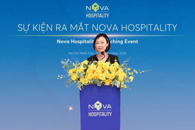 Bà Lê Thị Việt Thu – Tổng Giám đốc Nova Hospitality phát biểu tại sự kiện.