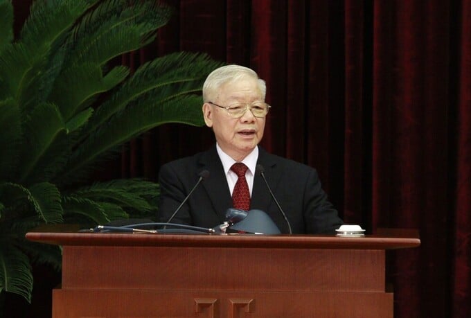 Tổng Bí thư Nguyễn Phú Trọng phát biểu khai mạc Hội nghị Trung ương 6.