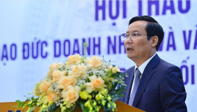 Chủ tịch VCCI Phạm Tấn Công phát biểu