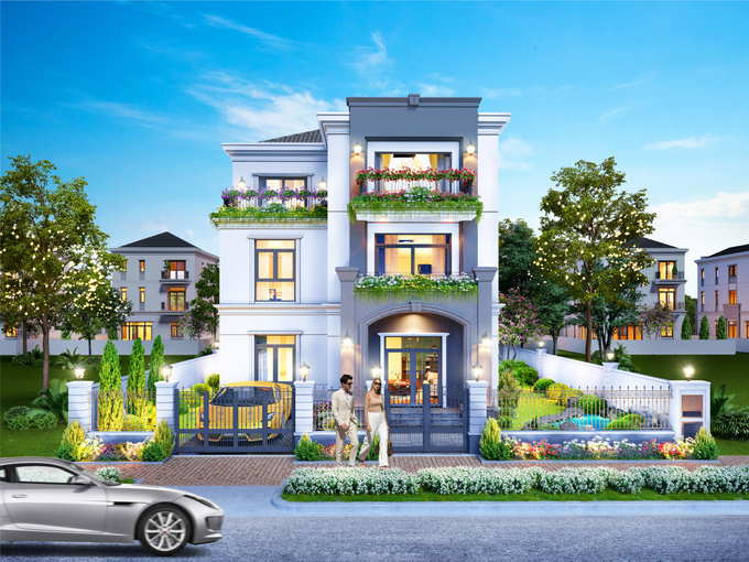 Biệt thự Ever Green với lối kiến trúc hiện đại, tinh tế và sang trọng thể hiện dấu ấn cá nhân.