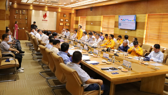 Quang cảnh cuộc họp làm việc tại Kho cảng PV GAS Vũng Tàu.