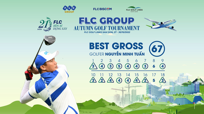 Golfer Nguyễn Minh Tuấn lên ngôi vô địch giải FLC Group Autumn Golf Tournament.