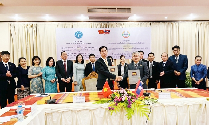 BHXH Việt Nam - Bộ Lao động và Phúc lợi xã hội Lào ký kết hợp tác giai đoạn 2022-2025.
