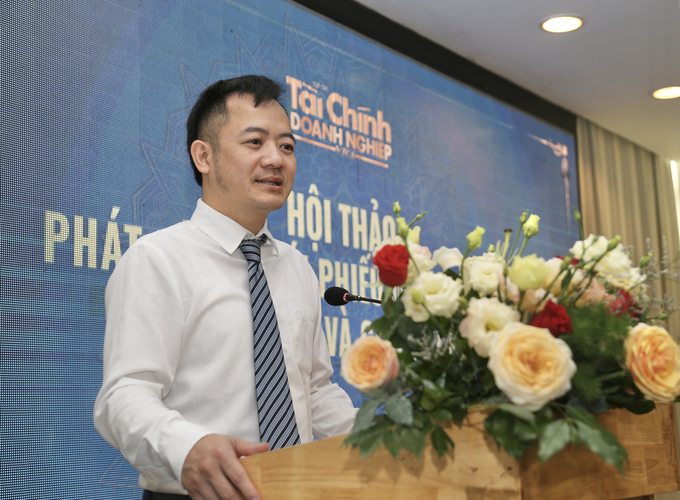 Tổng biên tập Tạp chí Tài chính Doanh nghiệp Hà Khắc Minh phát biểu khai mạc hội thảo.