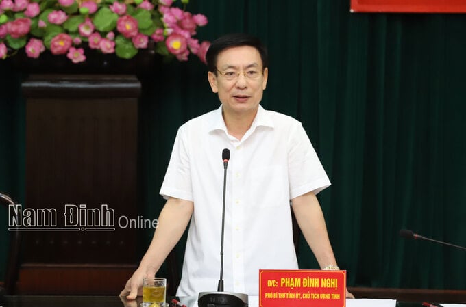 Ông Phạm Đình Nghị, Phó bí thư, Chủ tịch tỉnh Nam Định.