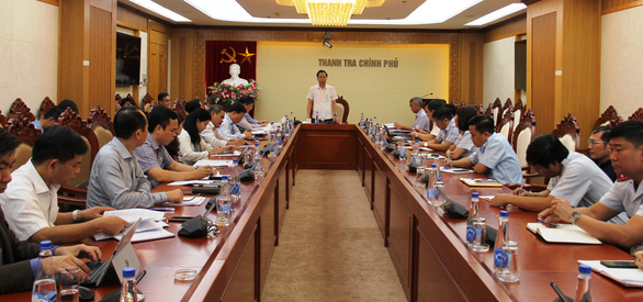 Phó tổng Thanh tra Chính phủ Trần Ngọc Liêm chủ trì buổi công bố kết luận thanh tra - Ảnh: TTCP