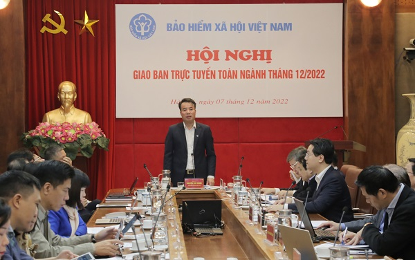 Tổng Giám đốc BHXH Việt Nam Nguyễn Thế Mạnh phát biểu tại Hội nghị.