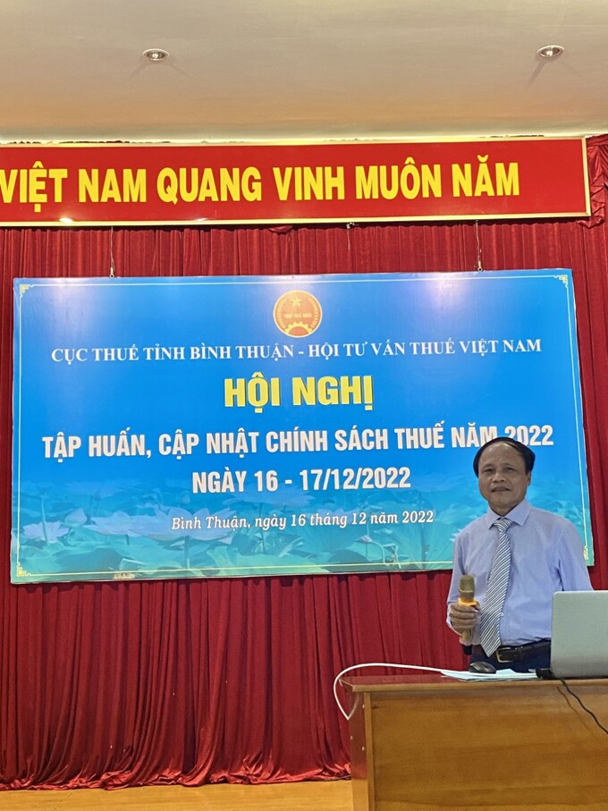 ông Nguyễn Hữu Tân, Chuyên viên cao cấp, Chánh văn phòng VTCA, nguyên Phó vụ trưởng Chính sách - Tổng cục Thuế.