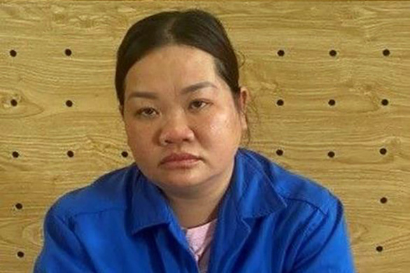 Nữ Kế toán trưởng Trung tâm Phát triển quỹ đất huyện Định Quán - Bùi Thị Ngọc Yến tại cơ quan công an. Ảnh: Công an cung cấp