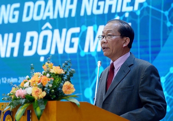 Ông Hoàng Quang Phòng, Phó Chủ tịch Liên đoàn Thương mại và Công nghiệp Việt Nam (VCCI) phát biểu
