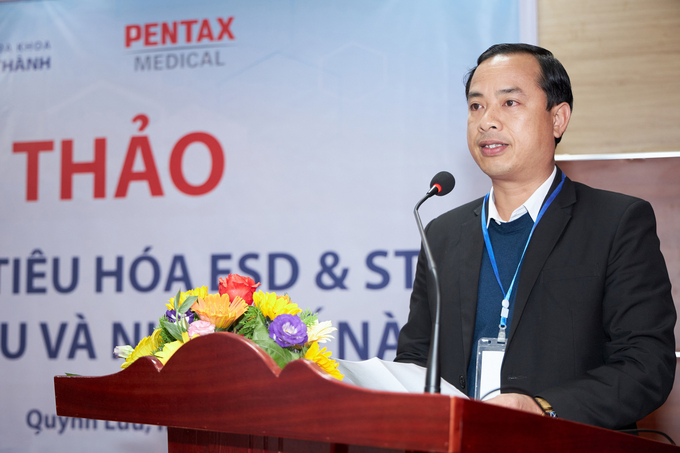 Ông Nguyễn Văn Thưởng - Phó Chủ tịch UBND huyện Quỳnh Lưu phát biểu chỉ đạo Hội thảo khoa học.