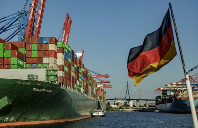 Cảng Hamburg ở Đức.