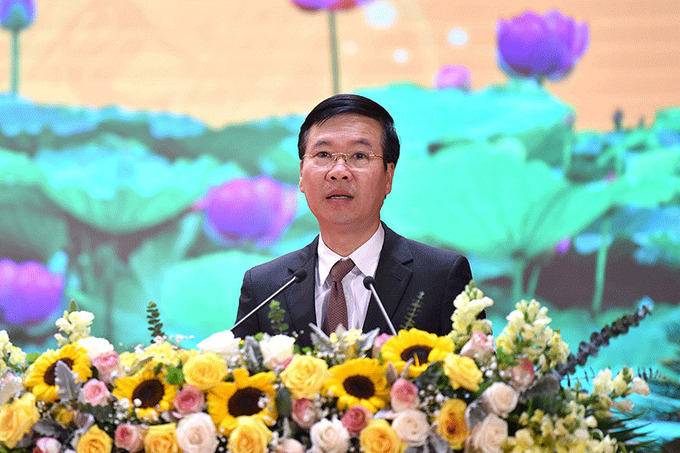 Ủy viên Bộ Chính trị, Thường trực Ban Bí thư Võ Văn Thưởng được giới thiệu để bầu làm Chủ tịch nước. Ảnh: Báo Vietnamnet