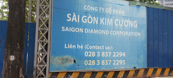 Dự án không triển khai và chuyển về tay Công ty Cổ phần Sài Gòn Kim Cương.