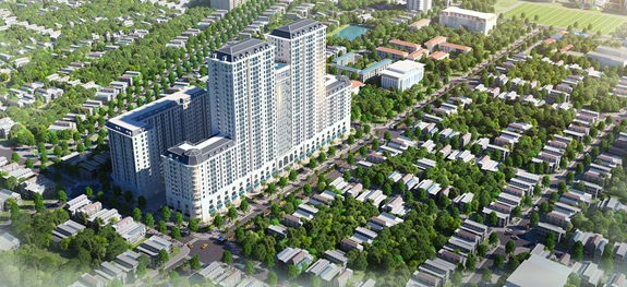 Phối cảnh dự án BIDHomes Eden Garden của BID Group tại tỉnh Thái Bình.