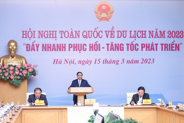 Thủ tướng Chính phủ Phạm Minh Chính đã chủ trì Hội nghị trực tuyến toàn quốc về du lịch năm 2023 với chủ đề Đẩy nhanh phục hồi-Tăng tốc phát triển.