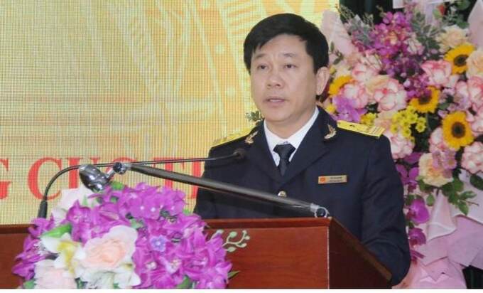 Tân Phó Cục trưởng Cục Thuế Nghệ An – ông Võ Văn Hùng phát biểu tại buổi lễ.