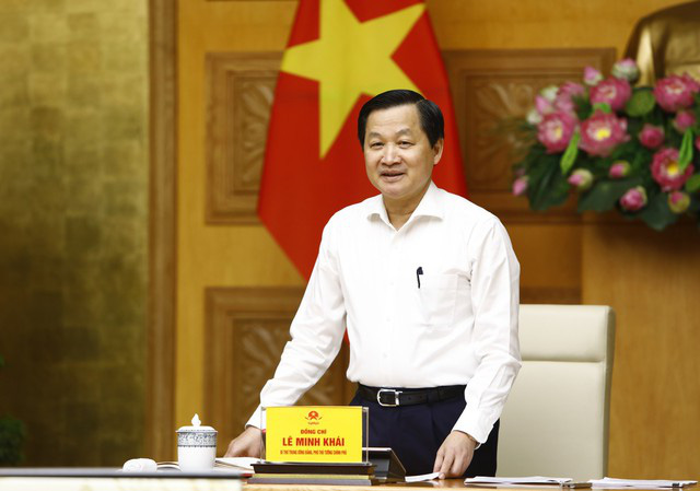 Phó thủ tướng Lê Minh Khái chủ trì cuộc họp Ban Chỉ đạo điều hành giá - Ảnh: VGP
