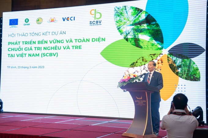 Ông Hoàng Quang Phòng, Phó Chủ tịch Liên đoàn Thương mại và Công nghiệp Việt Nam (VCCI) phát biểu