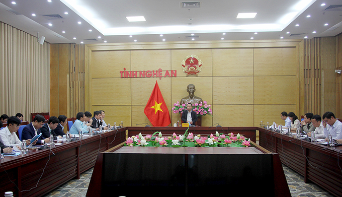 Quảng cảnh cuộc họp nghe và cho ý kiến về Đề án Mỗi xã một sản phẩm (OCOP) tỉnh Nghệ An giai đoạn 2023 - 2025.