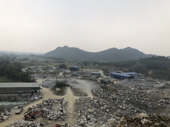 Công ty Bình Minh bị phạt 275 triệu đồng vì khai thác đá sai quy định.