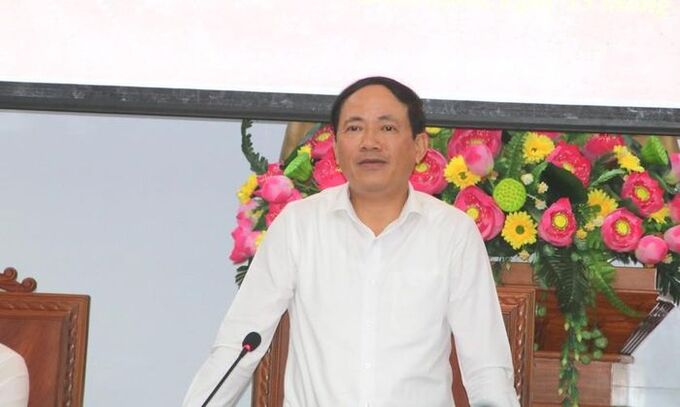 Ông Phạm Anh Tuấn - Chủ tịch UBND tỉnh Bình Định thông tin về tình hình kinh tế - xã hội của địa phương.