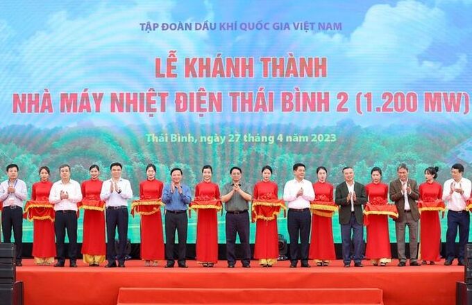 Thủ tướng Phạm Minh Chính tham dự lễ khánh thành Nhà máy Nhiệt điện Thái Bình 2 sau 12 năm vướng mắc.