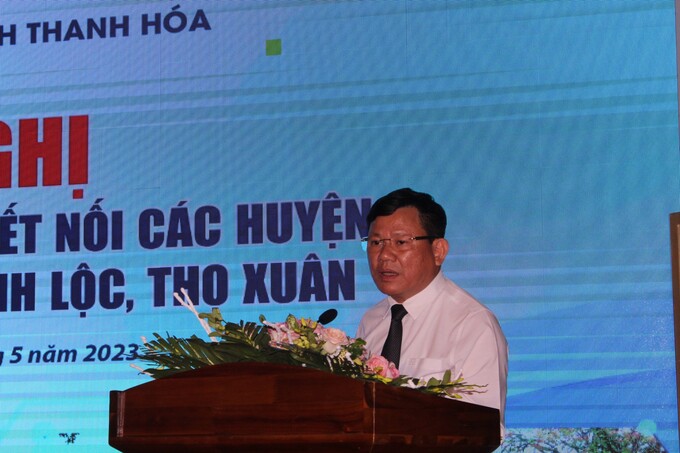 Ông Nguyễn Văn Thi - Phó Chủ tịch Thường trực UBND tỉnh Thanh Hóa phát biểu khai mạc hội nghị.