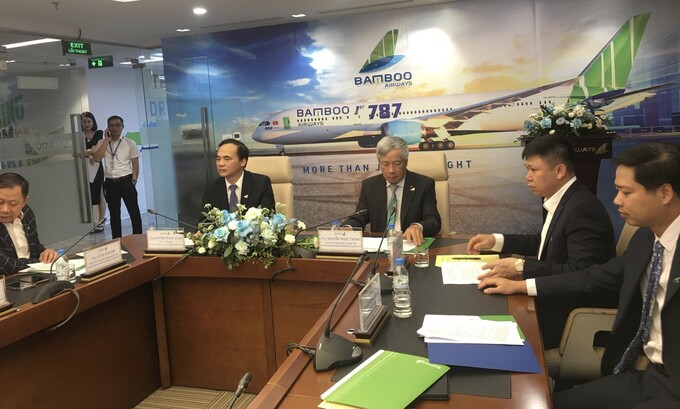 ĐHĐCĐ bất thường 2023 của Bamboo Airways sáng nay (9/5). Ảnh: Đinh Thơm.