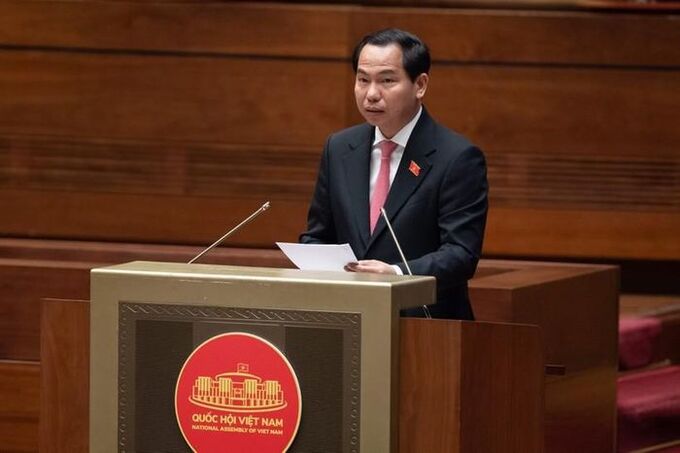 Chủ nhiệm Ủy ban Tài chính, Ngân sách Lê Quang Mạnh trình bày Báo cáo thẩm tra dự thảo Nghị quyết của Quốc hội về thí điểm một số cơ chế, chính sách đặc thù phát triển Tp.HCM.