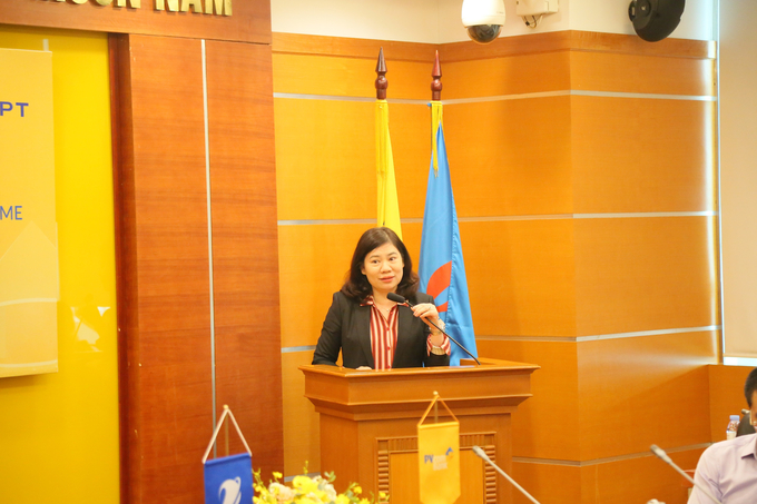 Bà Nguyễn Thị Nga , Giám đốc Ngân hàng số PVcomBank hy vọng 2 bên sẽ đưa oneSME trở thành bệ phóng giúp các doanh nghiệp phát triển bứt tốc.