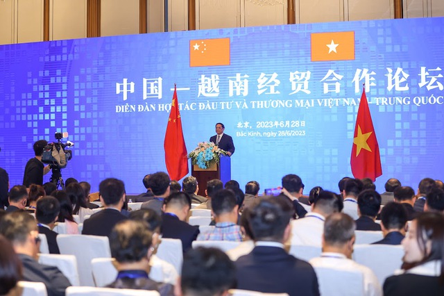 Thủ tướng Chính phủ Phạm Minh Chính dự Diễn đàn Hợp tác đầu tư và thương mại Việt Nam - Trung Quốc.