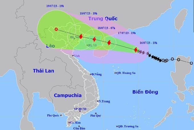 Bão số 1 đang tăng cấp, tiến vào đất liền khu vực Đông Bắc Bộ.