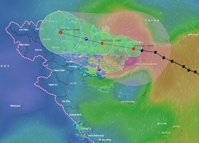 Bão số 1 đang tiến về vùng biển Quảng Ninh.