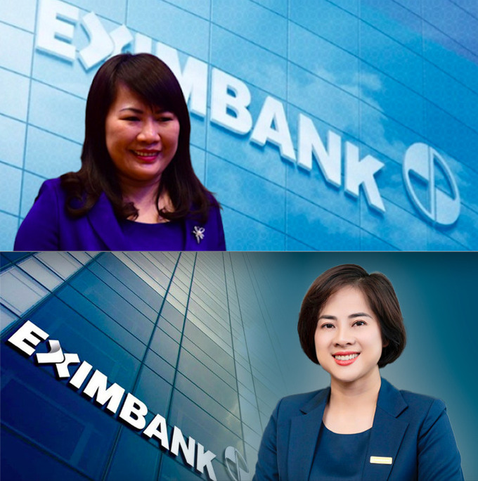 Ngày 28/6, HĐQT (Eximbank) ban hành quyết định bổ nhiệm bà Đỗ Hà Phương (dưới) làm Chủ tịch HĐQT Eximbank, thay cho bà Lương Thị Cẩm Tú.