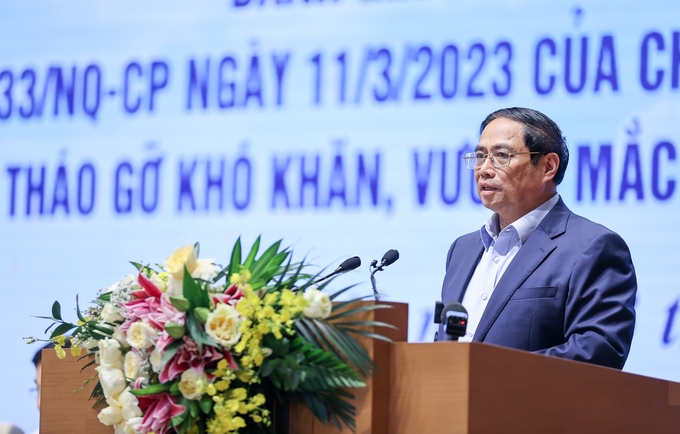 Thủ tướng Chính phủ Phạm Minh Chính nhấn mạnh để phát triển thị trường bất động sản lành mạnh thì khó đến đâu gỡ đến đó, vướng chỗ nào tháo gỡ chỗ đó.