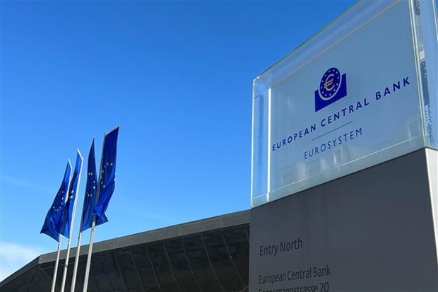Trụ sở Ngân hàng Trung ương châu Âu (ECB) ở thành phố Frankfurt (Đức). Ảnh: TTXVN