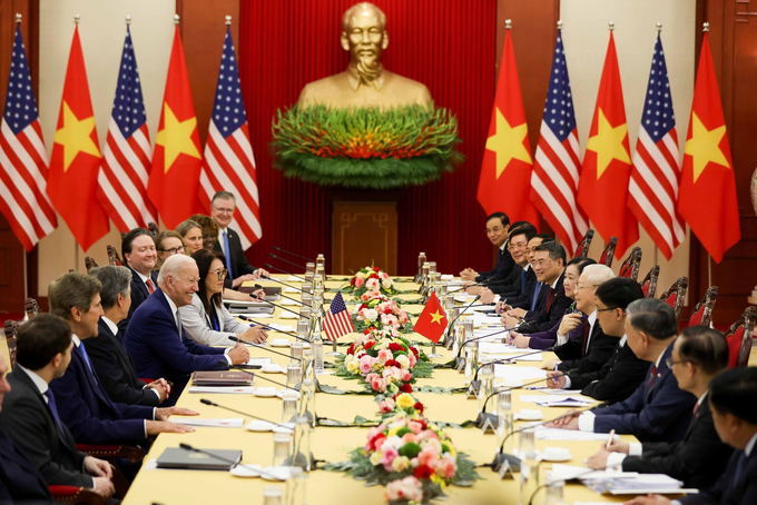 Tổng Bí thư Nguyễn Phú Trọng hội đàm với Tổng thống Mỹ Joe Biden.
