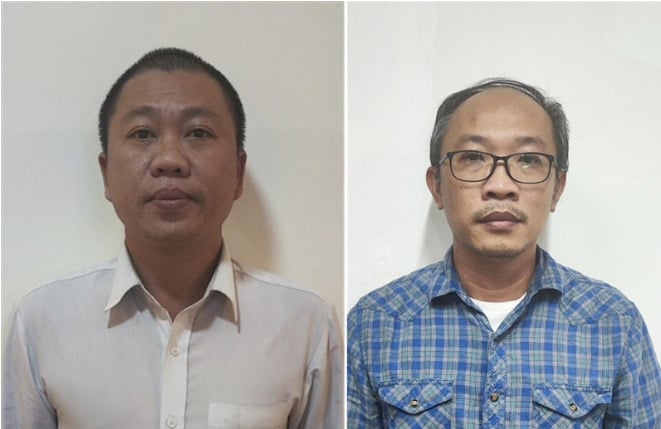 Bị can Trần Duy Phước (trái) và Nguyễn Đức Quỳnh. Ảnh: Báo Chính phủ