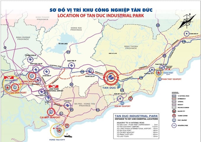 Bình Thuận thúc “giải phóng mặt bằng” khởi công KCN Tân Đức vốn đầu tư 1.200 tỷ đồng trong năm nay. (Ảnh: Sonadezi Bình Thuận).