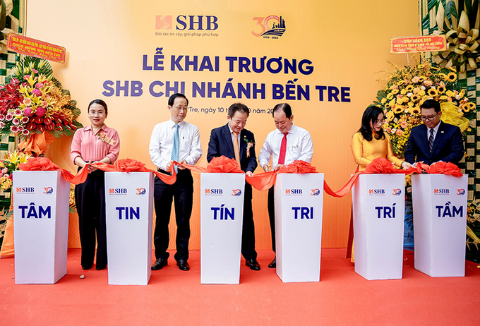 Ngân hàng Sài Gòn – Hà Nội (SHB) chính thức khai trương chi nhánh tại Bến Tre. Ảnh: SHB