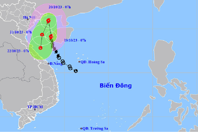 Bão số 5 vào vịnh Bắc Bộ trong 24 giờ tới, miền Bắc nhiều nơi mưa lớn.