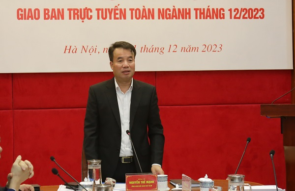 Tổng Giám đốc BHXH Việt Nam Nguyễn Thế Mạnh chủ trì Hội nghị.