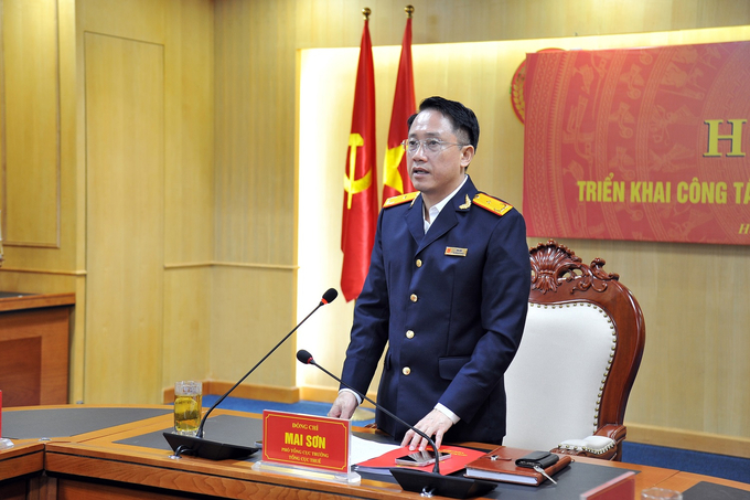 Phó tổng cục trưởng Tổng cục Thuế Mai Sơn.