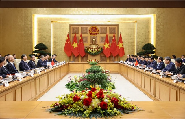 Thủ tướng Chính phủ Phạm Minh Chính hội kiến Tổng bí thư Ban chấp hành Trung ương Đảng Cộng sản Trung Quốc, Chủ tịch nước Cộng hòa nhân dân Trung Hoa Tập Cận Bình.