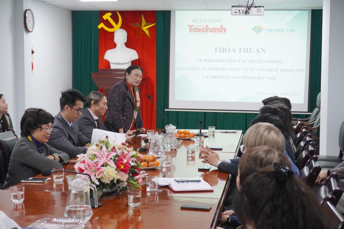 Bà Nguyễn Thị Cúc phát biểu tại Lễ ký kết thỏa thuận.
