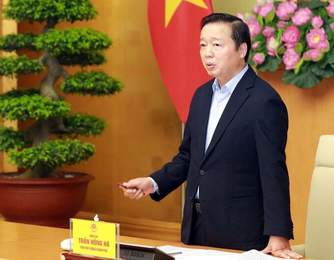 Phó thủ tướng Trần Hồng Hà cũng mong muốn doanh nghiệp bán nhà giá phù hợp nhu cầu của người dân. (Ảnh: VGP)