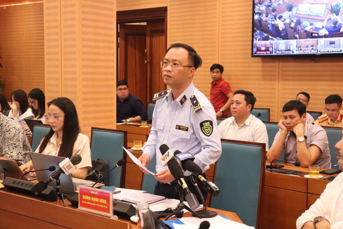Ông Dương Mạnh Hùng - Phó cục trưởng Cục QLTT TP Hà Nội cho biết đã chuyển hồ sơ vụ kho hàng Mailystyle sang Công an để điều tra.