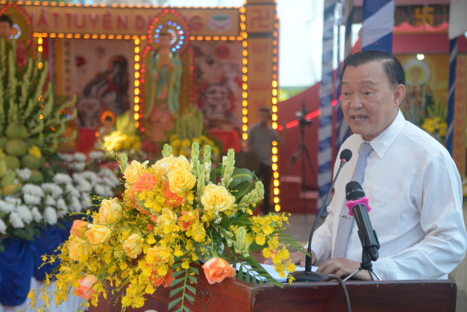 Chủ tịch HĐQT Công ty cổ phần đầu tư xây dựng Chánh Phú Hoà Nguyễn Văn Thiền phát biểu chào mừng